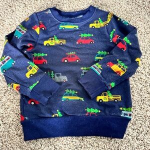 Little Sleepies Christmas Trucks Sweatshirt 3T